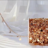 1M Star Tassel Chains Crystal Beads for DIY Jewelry Making