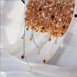 1M Star Tassel Chains Crystal Beads for DIY Jewelry Making