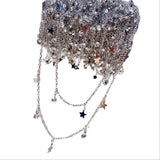 1M Star Tassel Chains Crystal Beads for DIY Jewelry Making