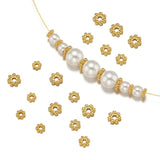 50pcs Stainless Steel Daisy Spacer Beads Snowflake Charms DIY Jewelry Making