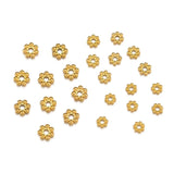 50pcs Stainless Steel Daisy Spacer Beads Snowflake Charms DIY Jewelry Making