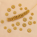 50pcs Stainless Steel Daisy Spacer Beads Snowflake Charms DIY Jewelry Making
