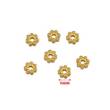 50pcs Stainless Steel Daisy Spacer Beads Snowflake Charms DIY Jewelry Making
