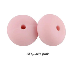 50Pcs/lot Abacus Silicone Beads 14mm Spacer Beads For Jewelry DIY Necklace