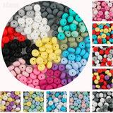 50Pcs/lot Abacus Silicone Beads 14mm Spacer Beads For Jewelry DIY Necklace