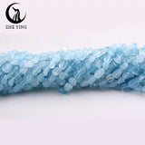 8-10mm Natural Aquamarine Stone Loose Beads for Jewelry Making 15''