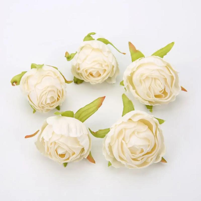 10 Pcs Silk Rose Flower Head DIY Garland Vase Wedding Decor