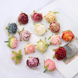 10 Pcs Silk Rose Flower Head DIY Garland Vase Wedding Decor