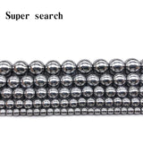 Hematite Beads Round Loose 4mm 6mm 8mm 10mm 12mm DIY Jewelry Making