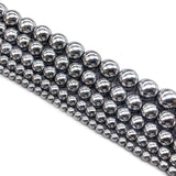 Hematite Beads Round Loose 4mm 6mm 8mm 10mm 12mm DIY Jewelry Making