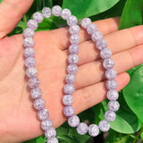 Snow Cracked Quartz AB Multicolor Crystal Glass Beads Round Spacer Loose Beads
