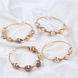 Freshwater Pearl Bracelet for Women, Natural Pearls Bangle
