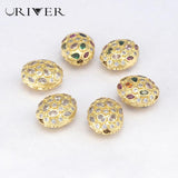 Zirconia Crystal Oval Spacer Bead for Jewelry Making