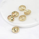 Zirconia Crystal Oval Spacer Bead for Jewelry Making