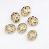 Zirconia Crystal Oval Spacer Bead for Jewelry Making