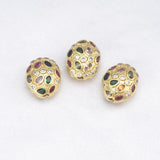 Zirconia Crystal Oval Spacer Bead for Jewelry Making