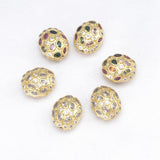 Zirconia Crystal Oval Spacer Bead for Jewelry Making