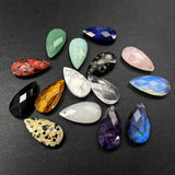 Water Drop Stone Pendant Natural Jades Opal Crystal 13x25mm
