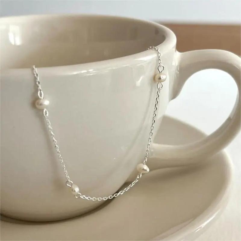 SHANICE Freshwater Pearl Bracelet S925 Silver Chain Gift for Women