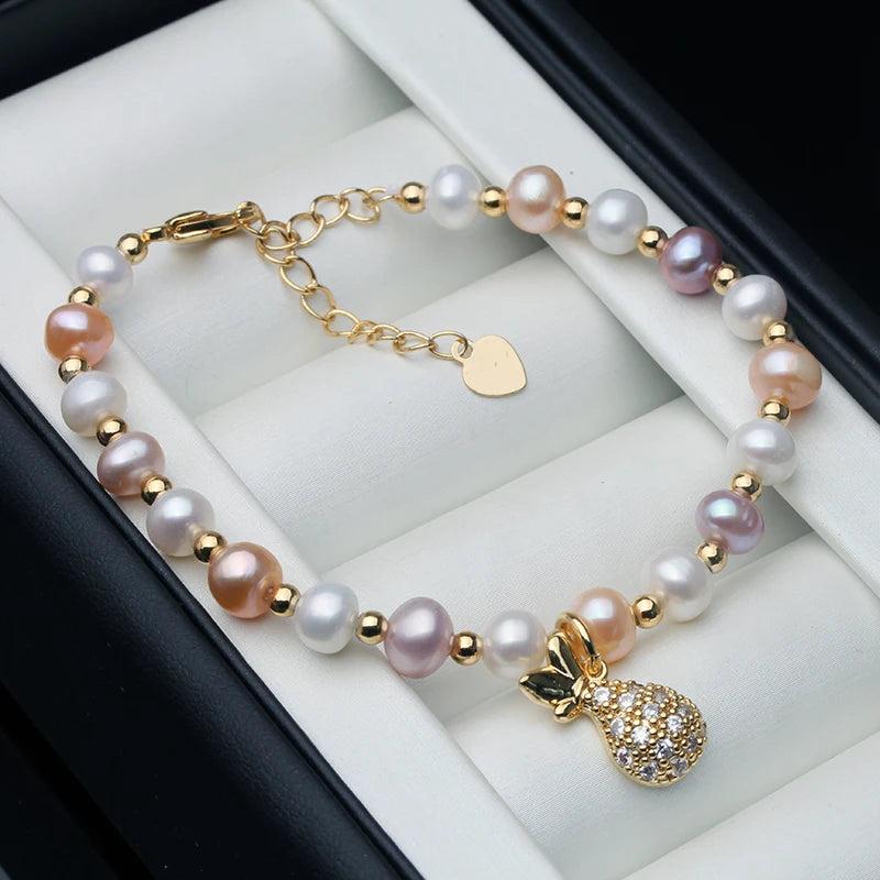 Natural Freshwater Pearl Bracelets For Women Cuff Bangles