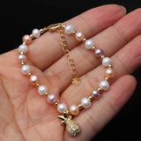 Natural Freshwater Pearl Bracelets For Women Cuff Bangles