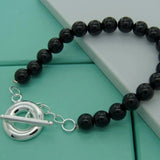 925 Silver Bracelet Agate Woman & Men Jewelry Gift