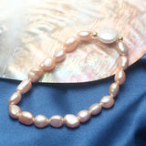 Cauuev Freshwater Pearl Bracelet 12-13mm Heart-shaped
