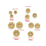 50pcs Stainless Steel Daisy Wheel Flower Charm Spacer Bead for Jewelry Making