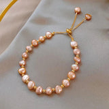 Natural Baroque Pearl 14K Filled Charm Bracelet