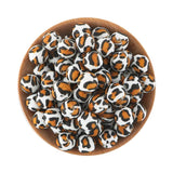 Leopard Silicone Printed Beads 15mm DIY Jewelry Making Keychain
