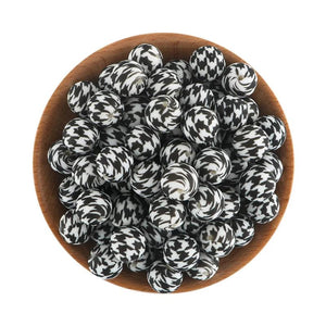 10/20Pcs 15mm Round Leopard Silicone Beads for DIY Jewelry Making