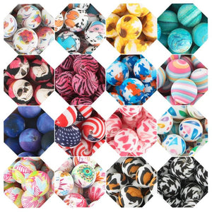 10/20Pcs 15mm Round Leopard Silicone Beads for DIY Jewelry Making