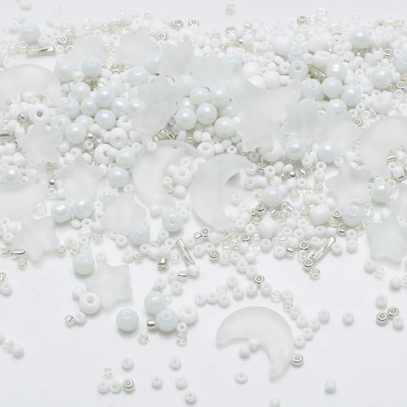 40g Crystal Pendants Seedbeads Glass Pearl for DIY Jewelry Craft