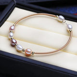Handcrafted Freshwater Pearl Bracelets - Adjustable Tube Bracelet
