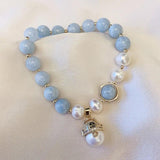 Sweet Cat Natural Amazonite & Pearl Bracelet