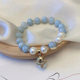 Sweet Cat Natural Amazonite & Pearl Bracelet