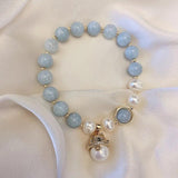 Sweet Cat Natural Amazonite & Pearl Bracelet