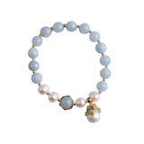 Sweet Cat Natural Amazonite & Pearl Bracelet