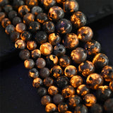Natural Flame Stone Beads Round Loose Spacer Gemstone 6/8/10MM