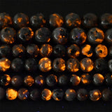 Natural Flame Stone Beads Round Loose Spacer Gemstone 6/8/10MM
