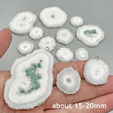 Druzy Crystal Pendant Irregular Raw Stone Quartz Charms for DIY Jewelry Making