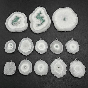Druzy Crystal Pendant Irregular Raw Stone Quartz Charms for DIY Jewelry Making
