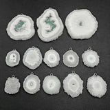 Druzy Crystal Pendant Irregular Raw Stone Quartz Charms for DIY Jewelry Making