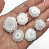 Druzy Crystal Pendant Irregular Raw Stone Quartz Charms for DIY Jewelry Making