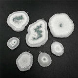 Druzy Crystal Pendant Irregular Raw Stone Quartz Charms for DIY Jewelry Making