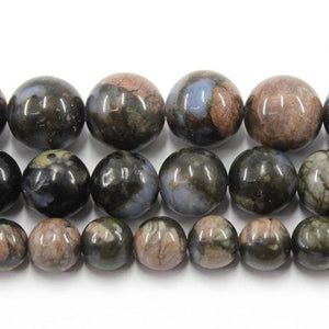 Llanite Opal Glaucophane Round Stone Beads 4-10MM Strand