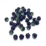 5pcs Raspberry Plum Glass Beads Fruit for Jewelry Making