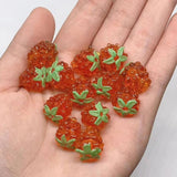 5pcs Raspberry Plum Glass Beads Fruit for Jewelry Making