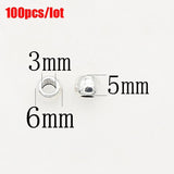 100pcs 7mm Zinc Alloy Loose Geometry Beads Metal Spacers DIY Jewelry