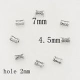 100pcs 7mm Zinc Alloy Loose Geometry Beads Metal Spacers DIY Jewelry